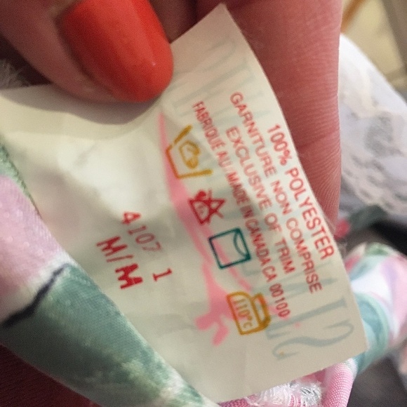 Vintage Cami Satin Silky Lace Floral print Shimmery Babydoll Fairy M - Picture 13 of 13